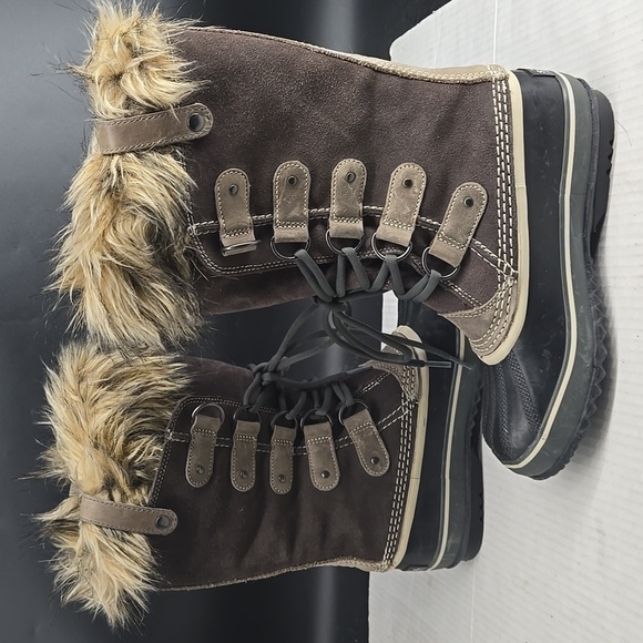 Sorel Joan of Arctic Winter Boots Faux Fur Trim 7 - Picture 5 of 11